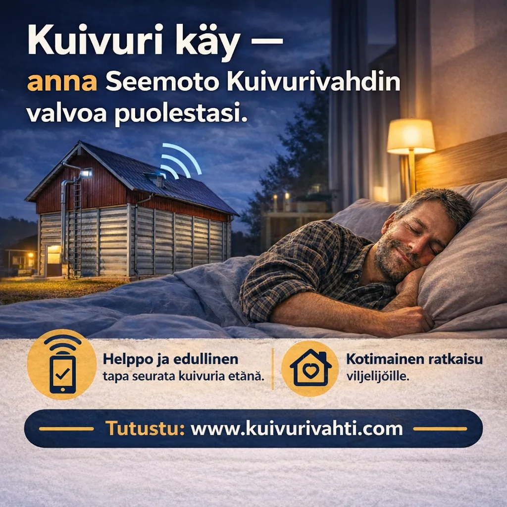 Seemoto Kuivurivahti-givare i spannmålstorkens frånluftsrör